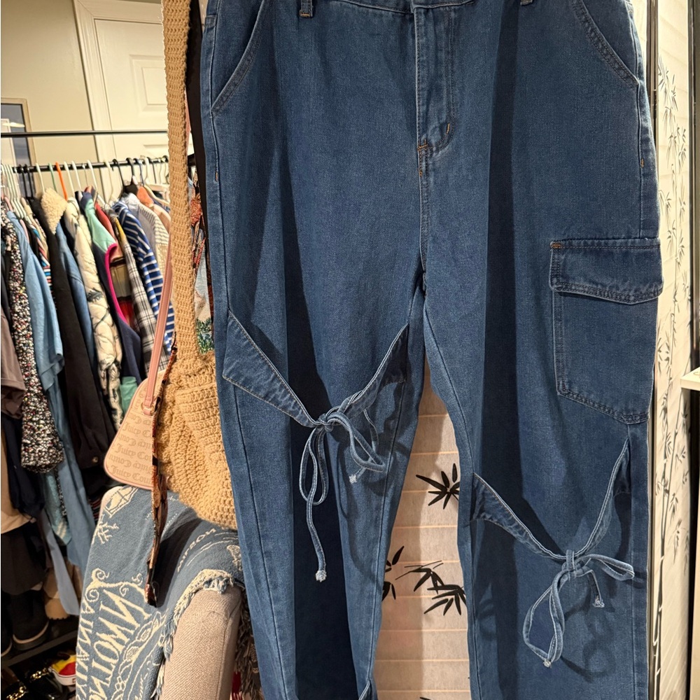 Bow Denim Jeans size xxl
